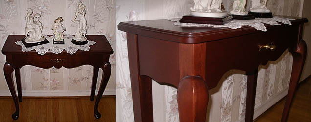 Cherry console table